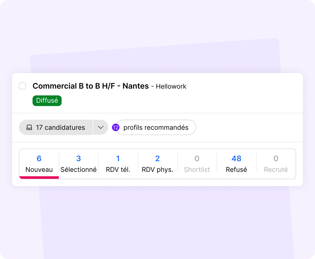 Gestion des candidatures centralisée