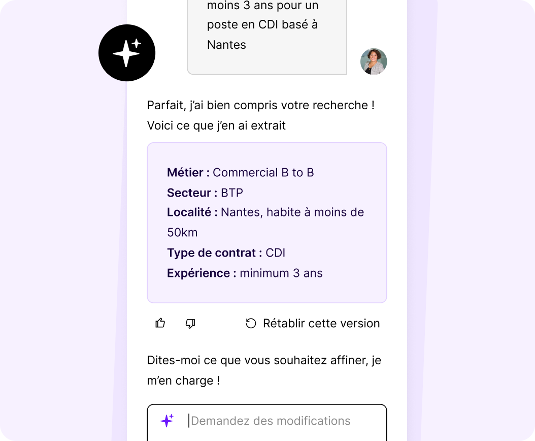 Recherche conversationnelle CVTK - LP