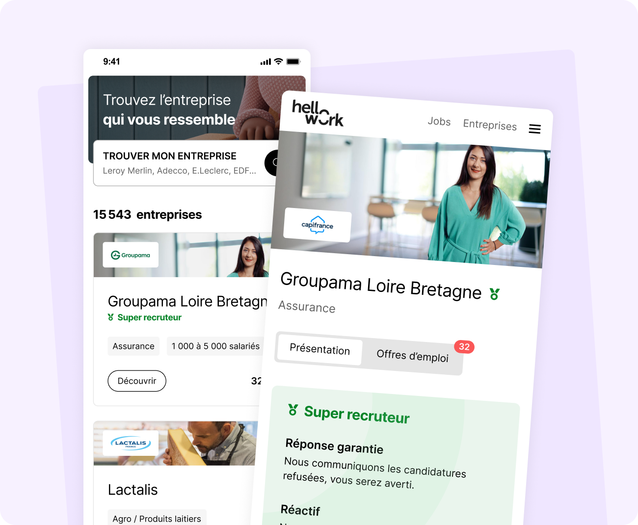 Visibilité entreprises - violet