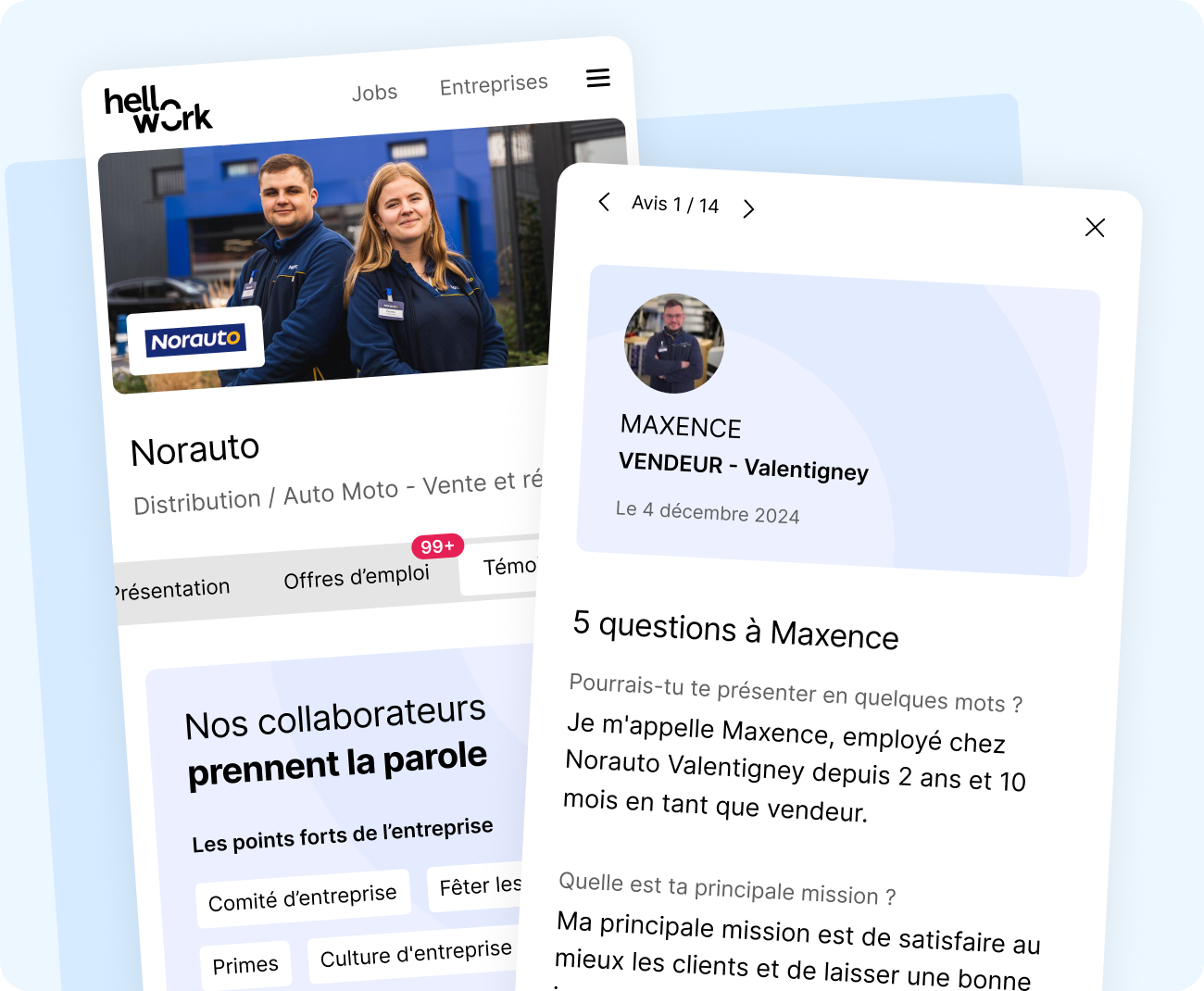 Témoignages entreprises - actuel