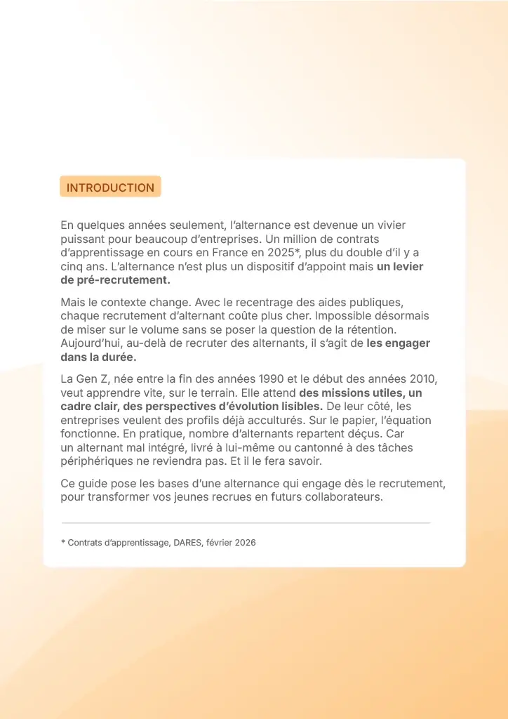 Extrait du guide Alternance : attirez les talents de demain